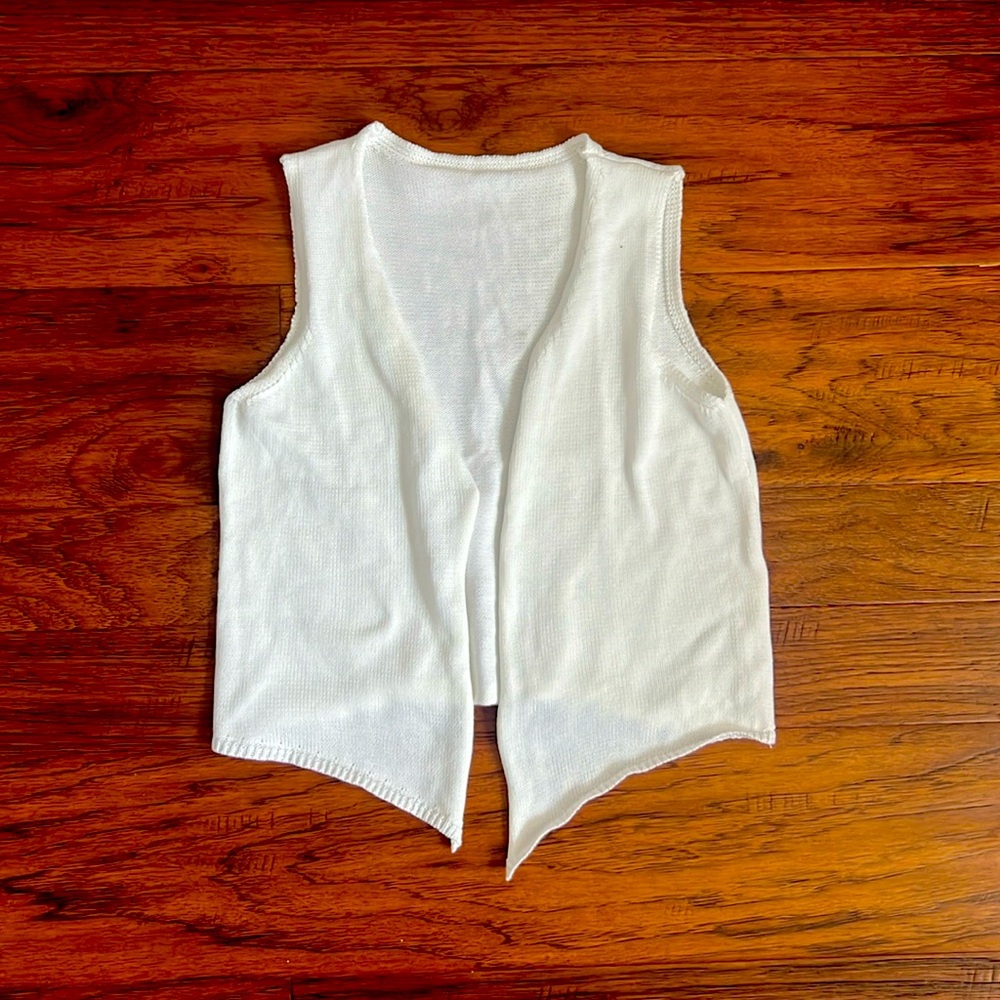 New, never worn white, knitted Tank